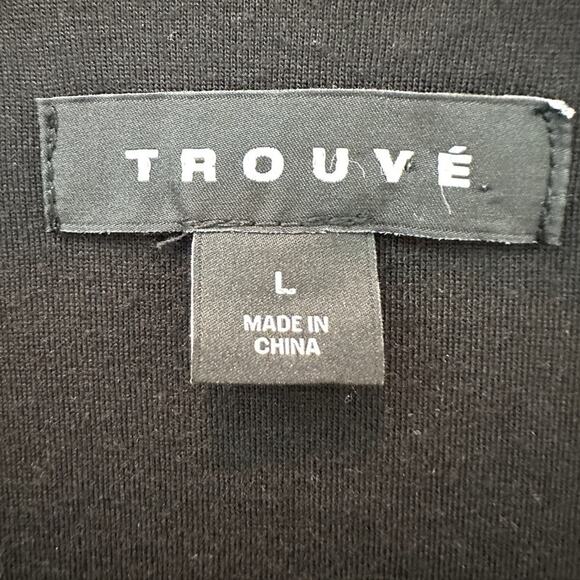 TROUVÉ | Cropped Contemporary Black White Textured Zip Jacket | Size Large - Picture 6 of 8